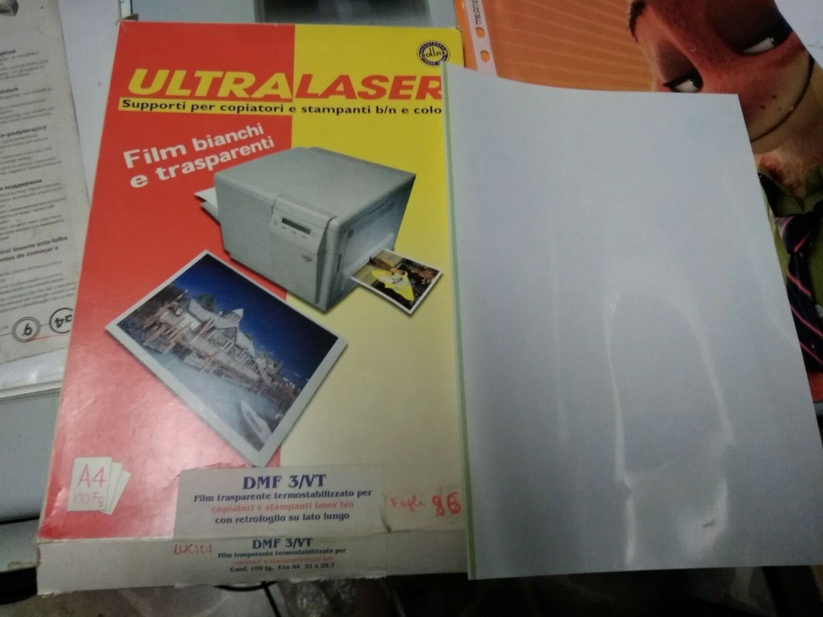 5 SHEETS A4 ULTRALASER FILM WITH LONG SIDE BACKSHEET DMF 3/VT WEREIN ARISTEA