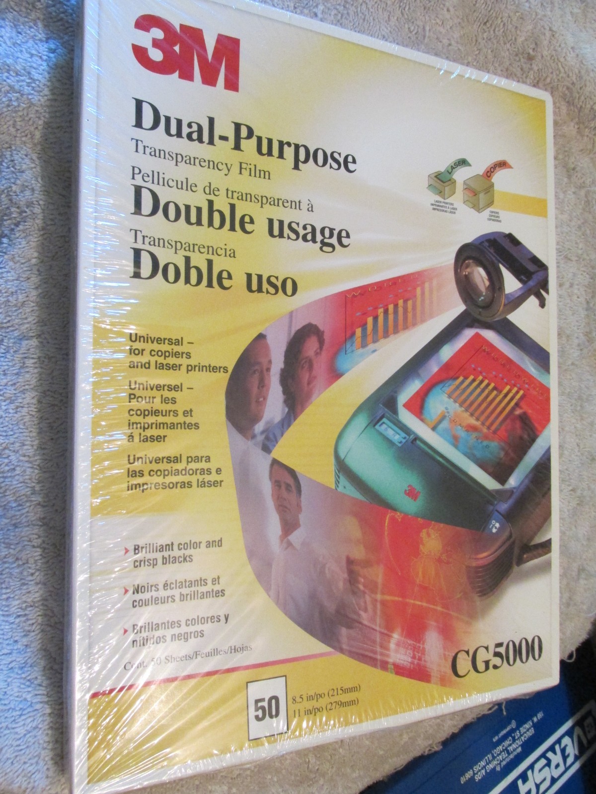 NEW – 3M CG5000 Multipurpose Transpareny Film Printer Paper SEALED. Double Usage