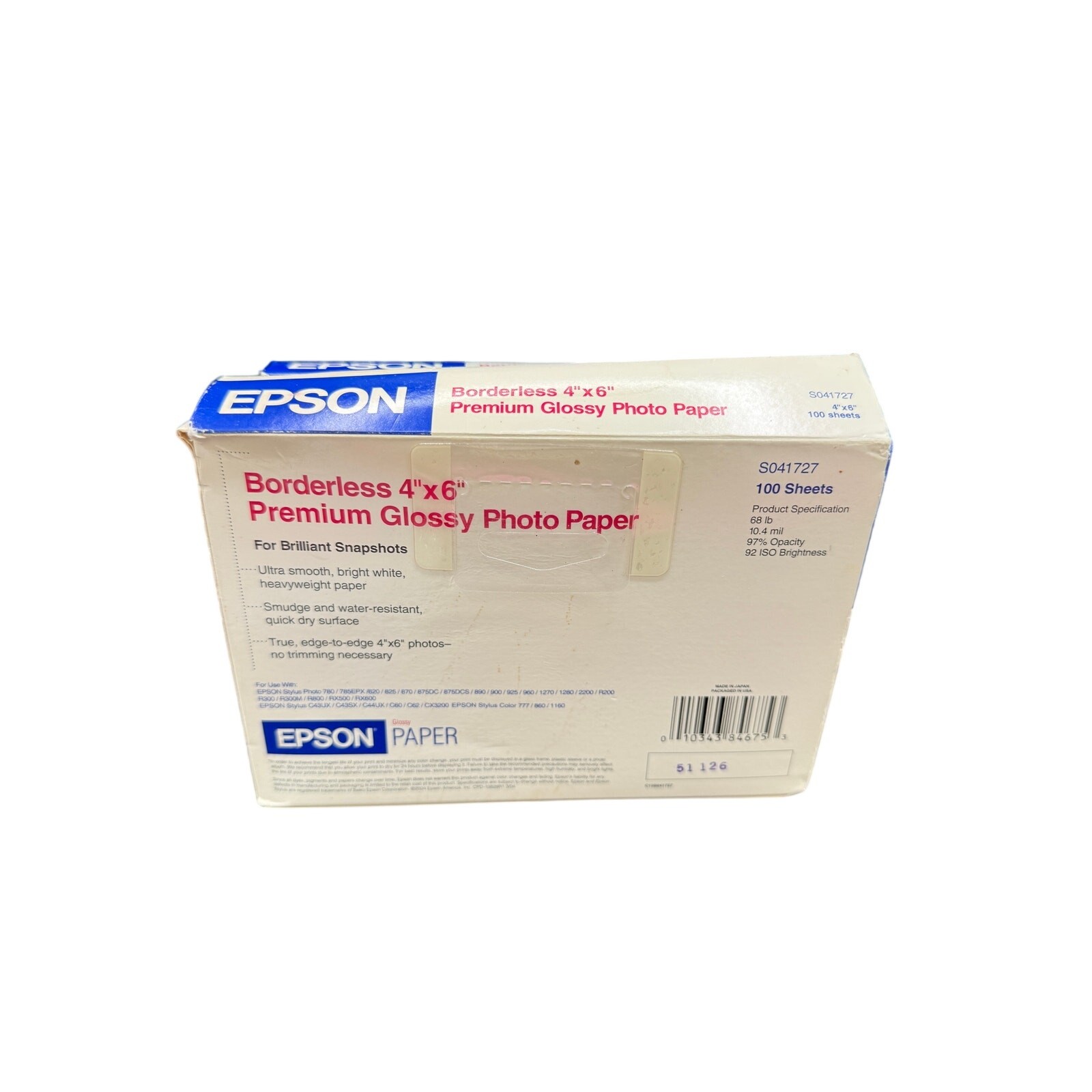 📸 Epson 4×6 Premium Glossy Photo Paper 100 Sheet Value Pack New 2 Bag Bundle