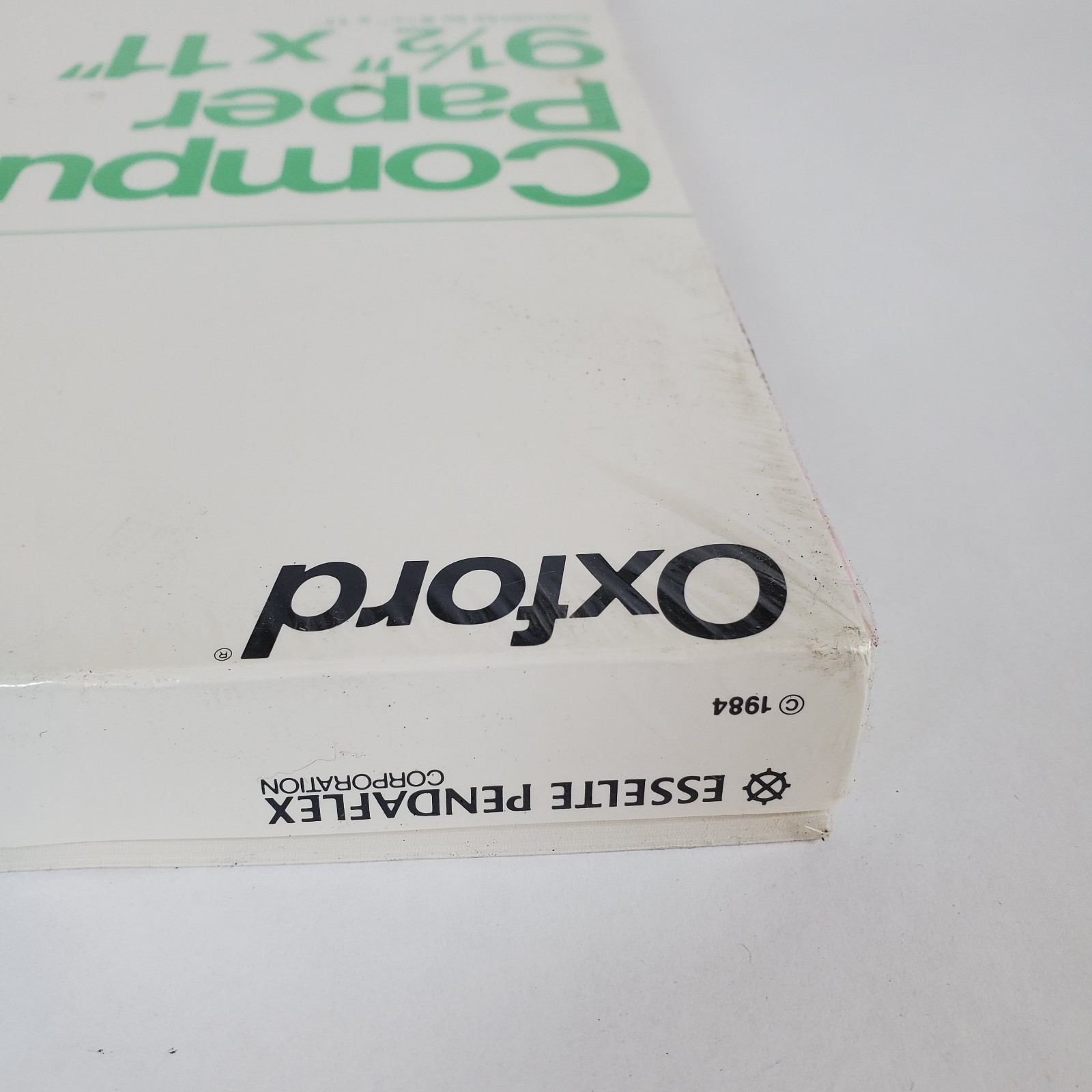 Oxford Computer Paper White VTG 80s 1984 NEW – 9.5″ x 11″ 250 Sheets Continuous