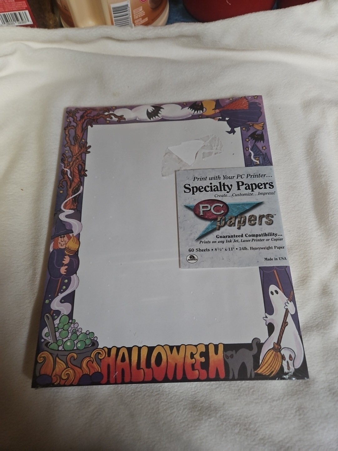 Vintage Pc Printer Paper Speciality Halloween Paper 60 Sheets Heavyweight U.S.A