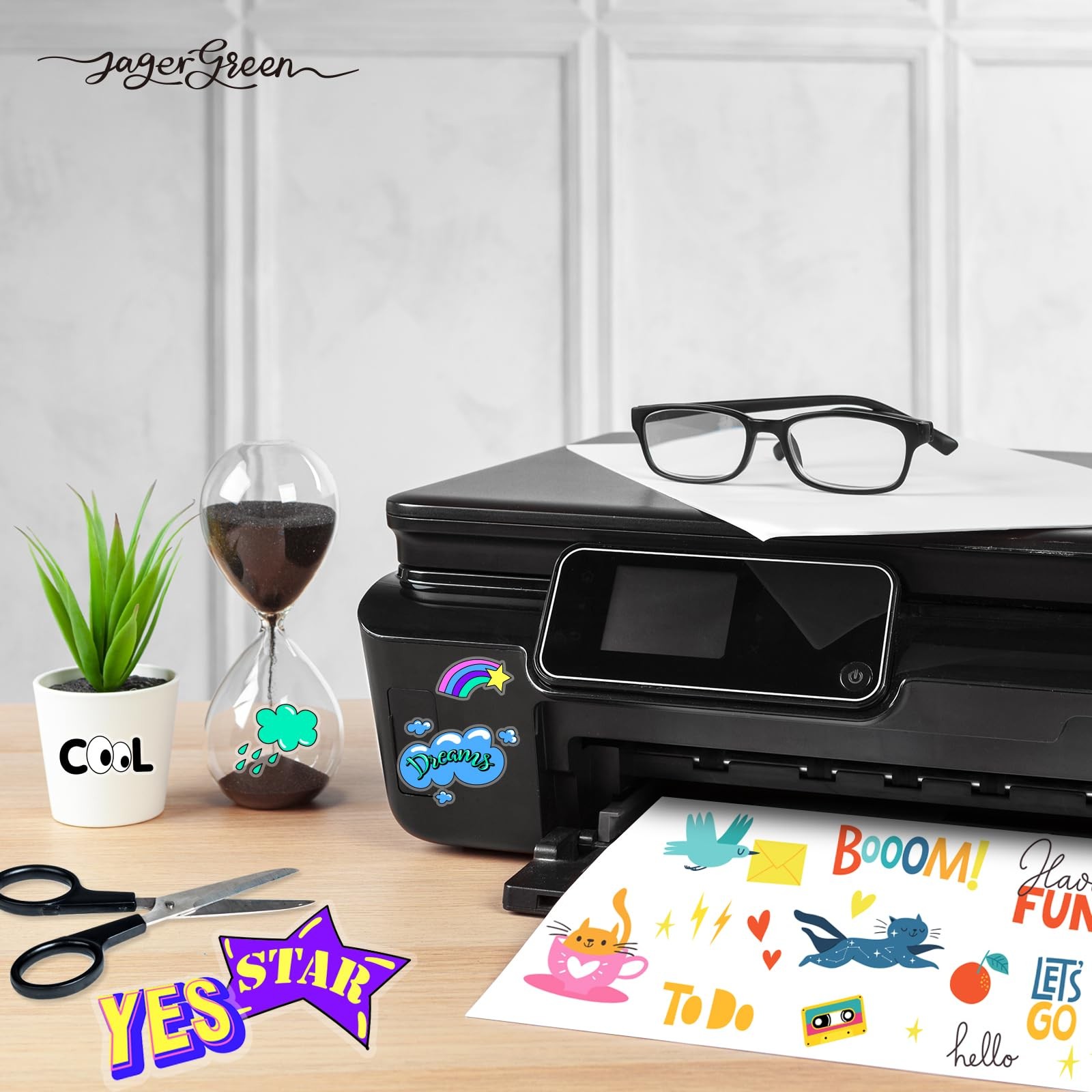 20 Sheets 95% Transparent Sticker Paper for Printing Waterproof A4 216×279…