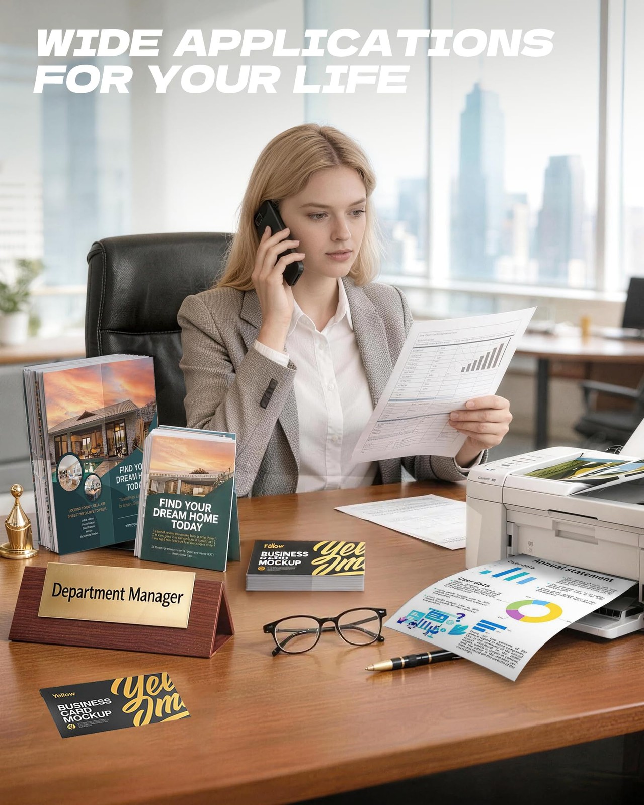110 Sheets 8.5×11 Inch DoubleSided Matte Inkjet Printer Photo Paper 140GSM