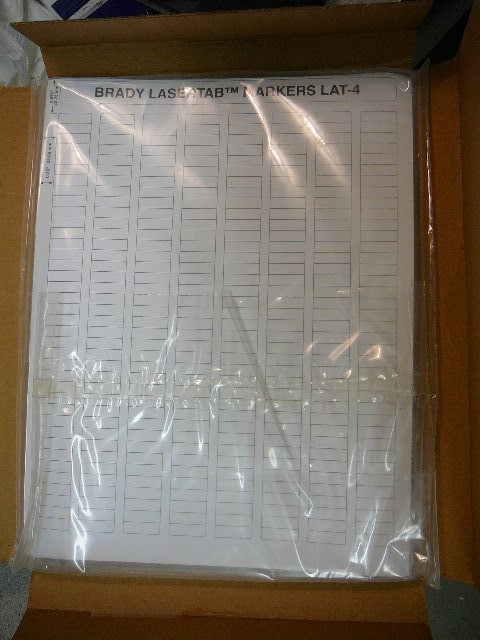 BRADY LAT-4-747-10, 29709 LASERTAB Laser Printable Label 20.32 X 6.35mm Poly