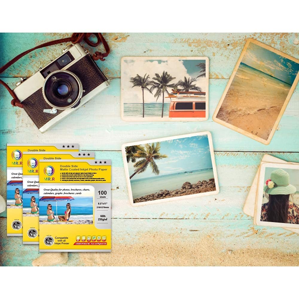 Double Sided Matte Inkjet Photo Name Card Printing Paper 8.5×11 Inch 100 Sheet