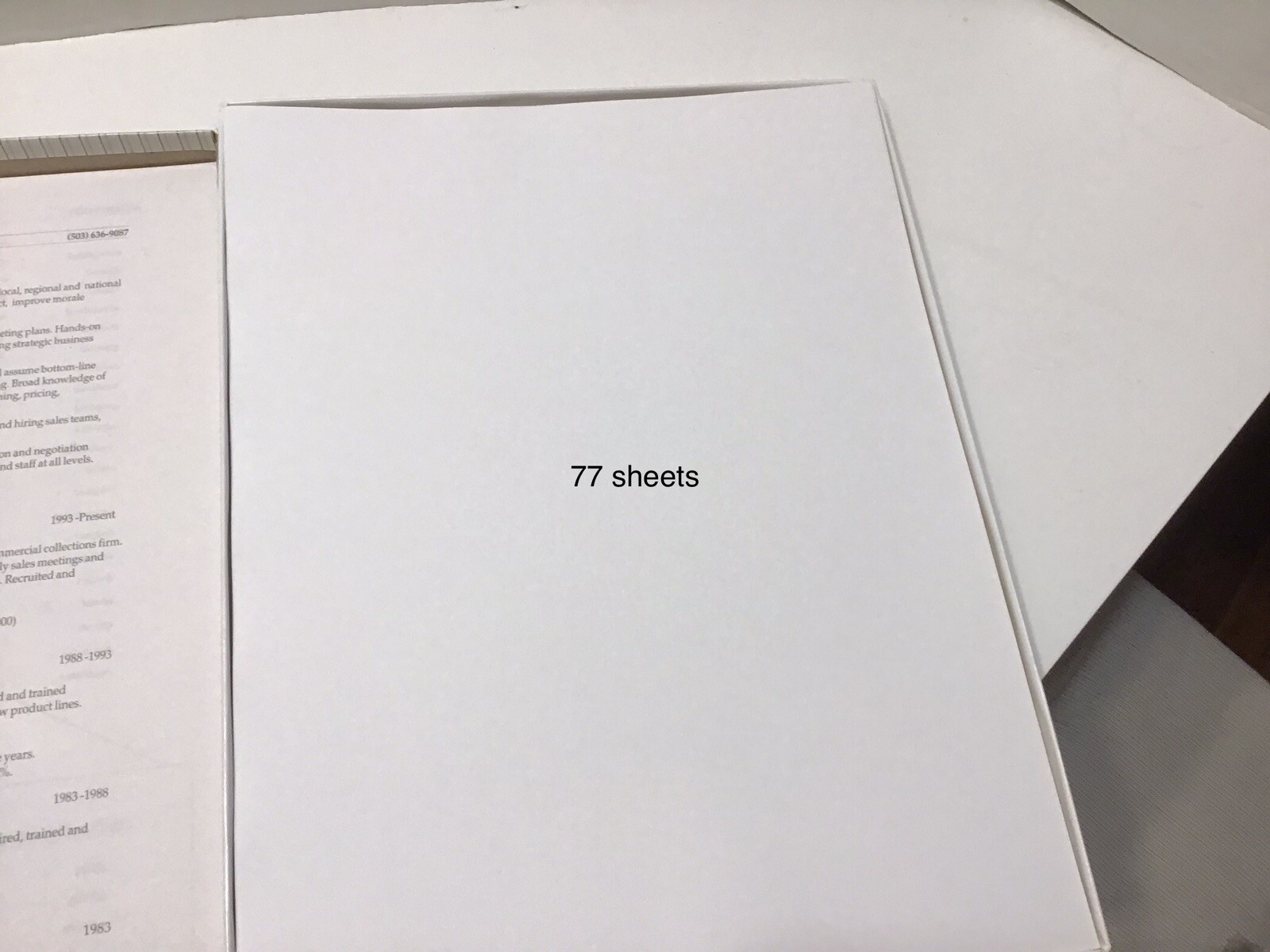 Southworth 100% Cotton Fiber 24lb White Resume Paper Open Box 77 Sheets