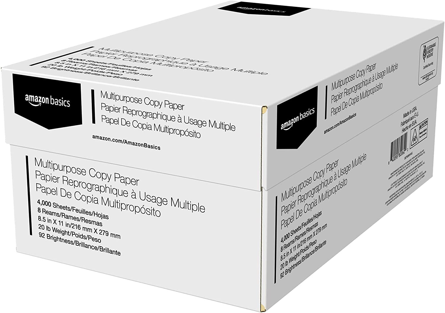 Copier Printer Paper 8.5 x 11 White 20lb Multipurpose Copy 92 Bright White
