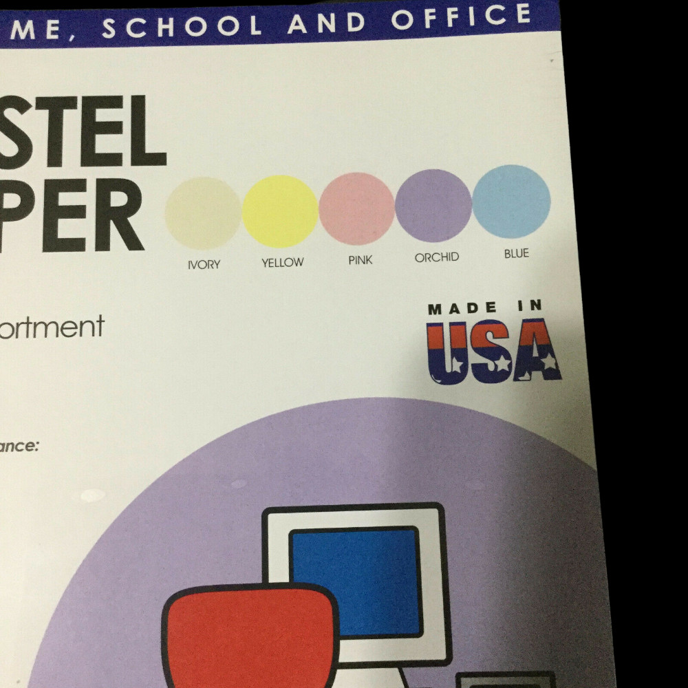 Wausau Multi-Use Printer Paper Letter Size 8 1/2″ x 11″ Pastel Colors NEW Sealed