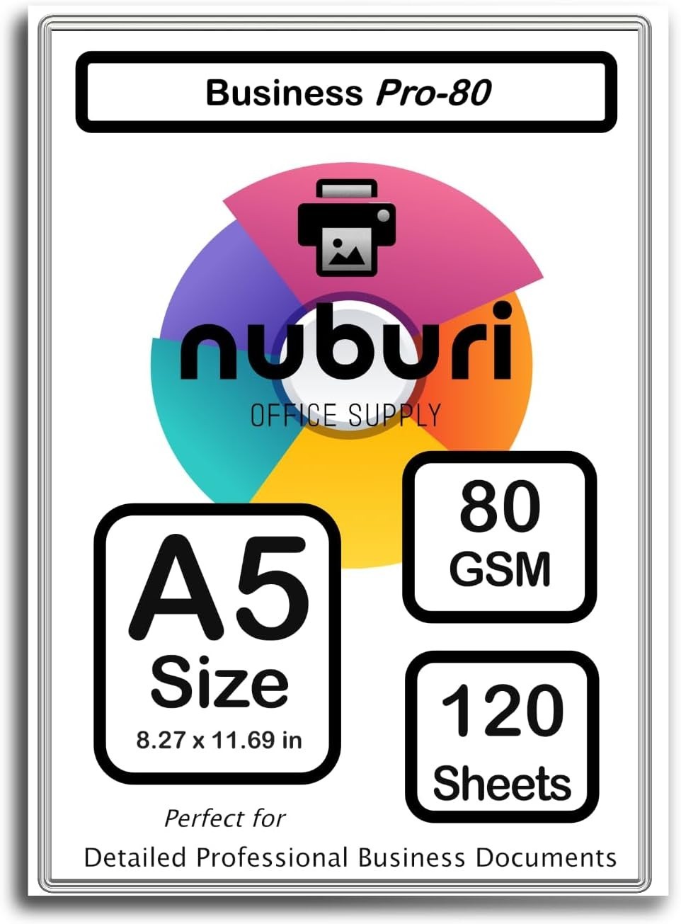 A5 White Printer Paper – 120 Sheets