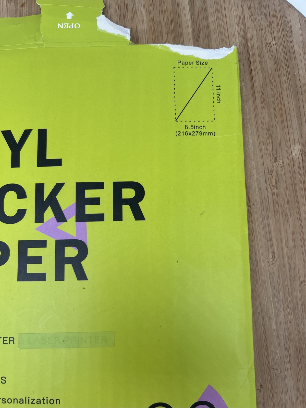 Printable Clear Vinyl Sticker Paper for Inkjet Printers, 29 Sheets