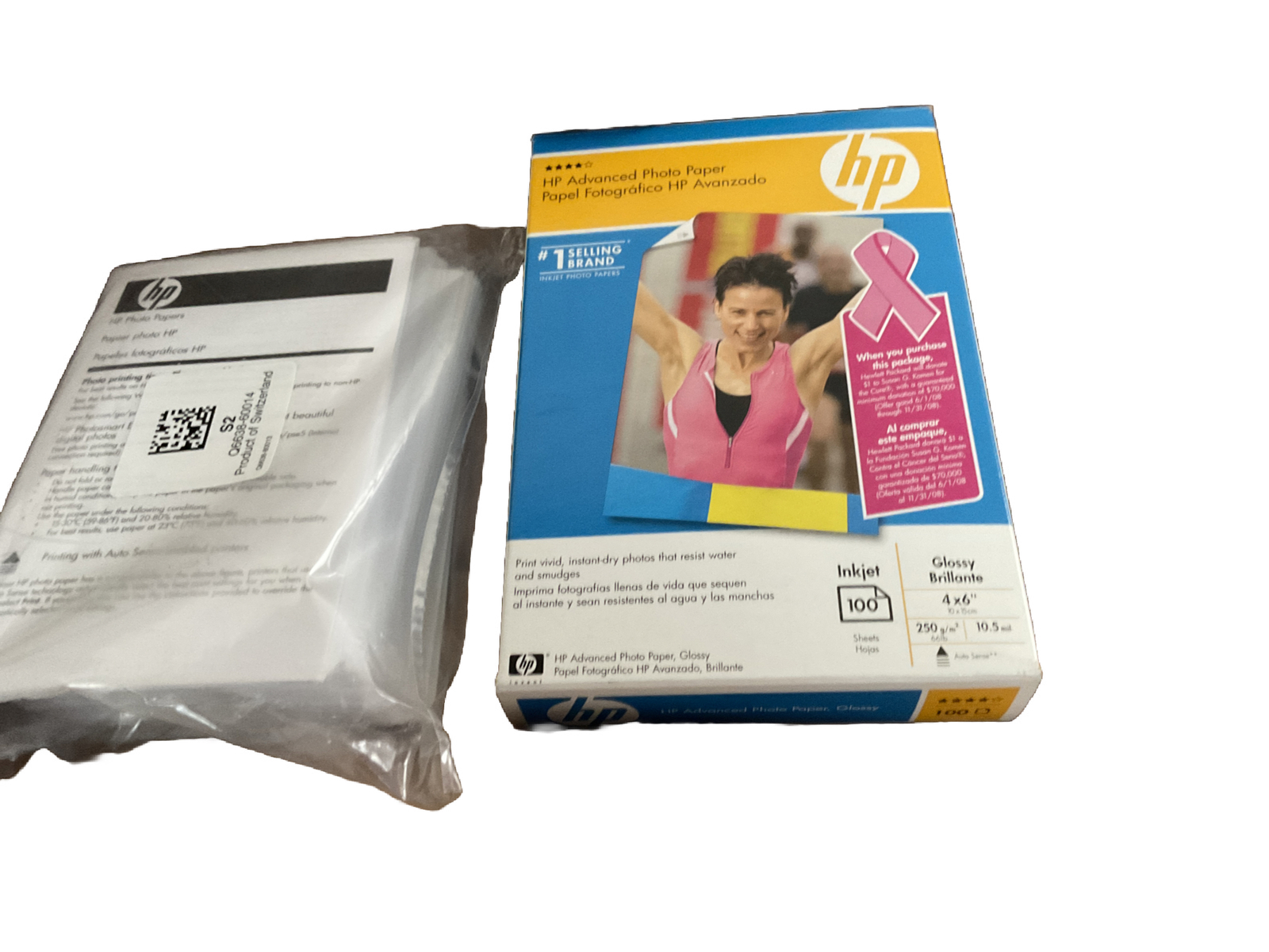 HP Advanced Photo Paper 4”x6” Glossy 100 Sheets Open Box And HP S2 Q6638-60014