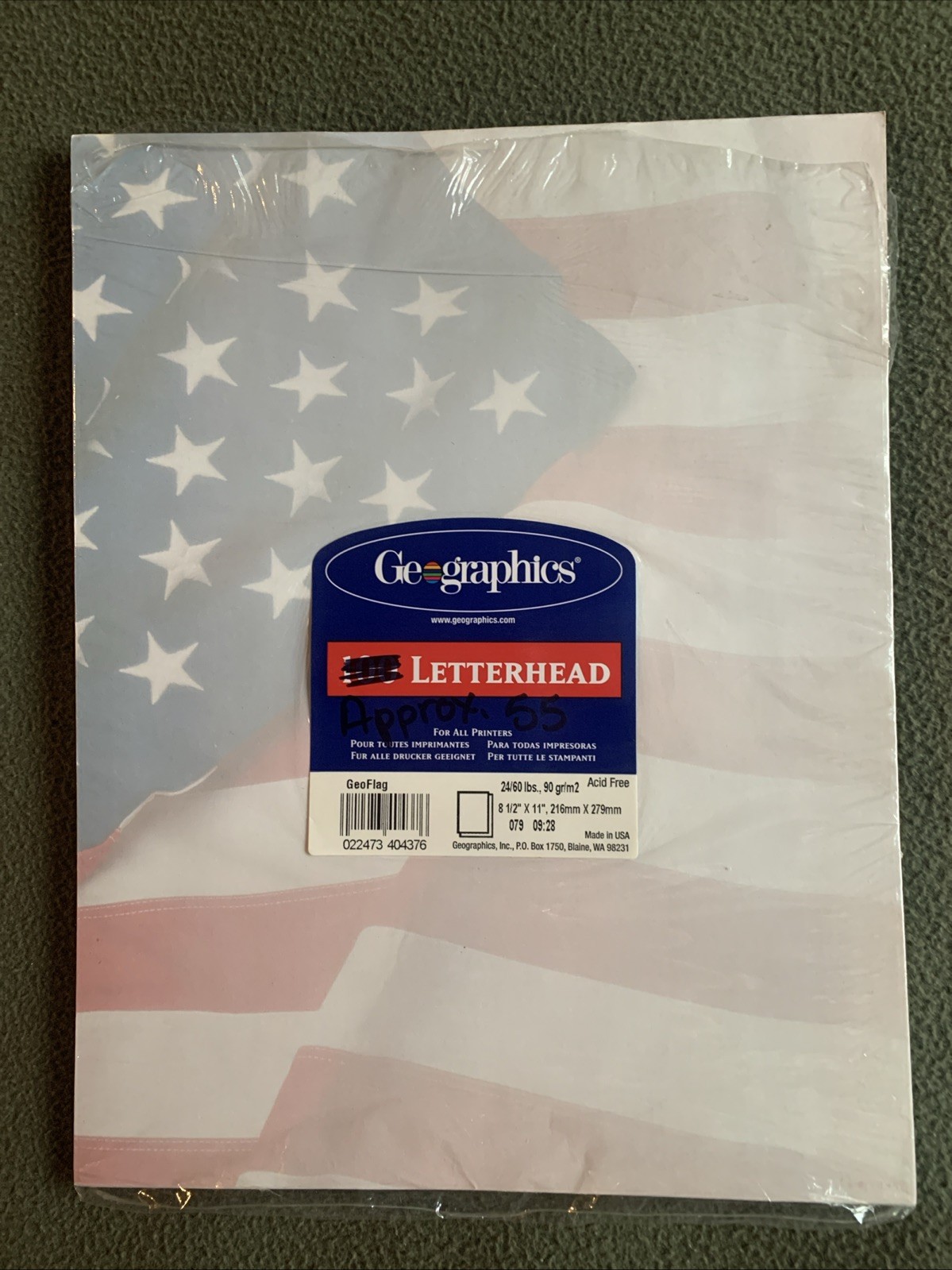 Geographics 8 1/2” X 11” Paper. Open Package. Approx 55 Sheets and 17 Sheets