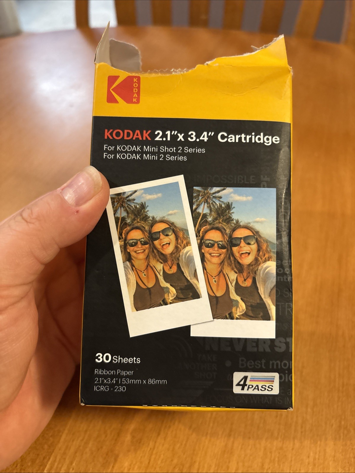 Kodak Cartridge 2.1 X 3.4 30 Sheets For Kodak Mini Shot 2 Series Open Box