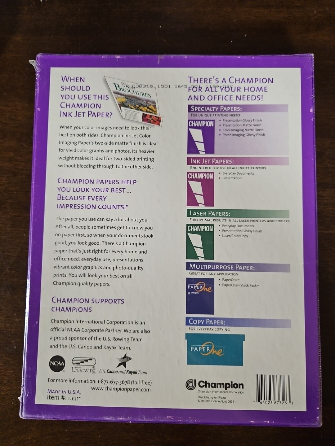 Champion Ink Jet Paper 100 Sheets 8.5×11 Letter Matte Finish 35 lb