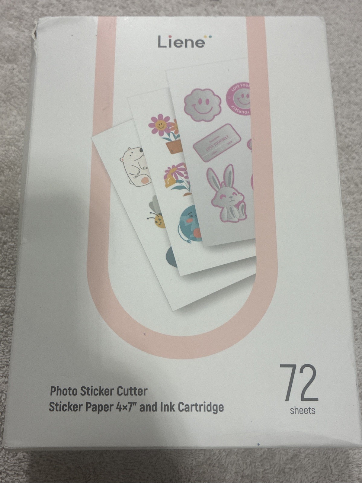 Liene – PixCut Photo Sticker Cutter Sticker Paper 4×7″ and Ink Cartridge (72 …