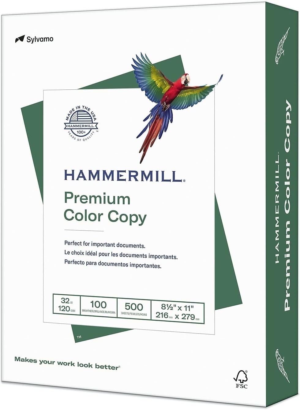 32 lb Acid-Free Premium Color Copy Paper – 500 Sheets, Made in the USA, 8.5 x 11
