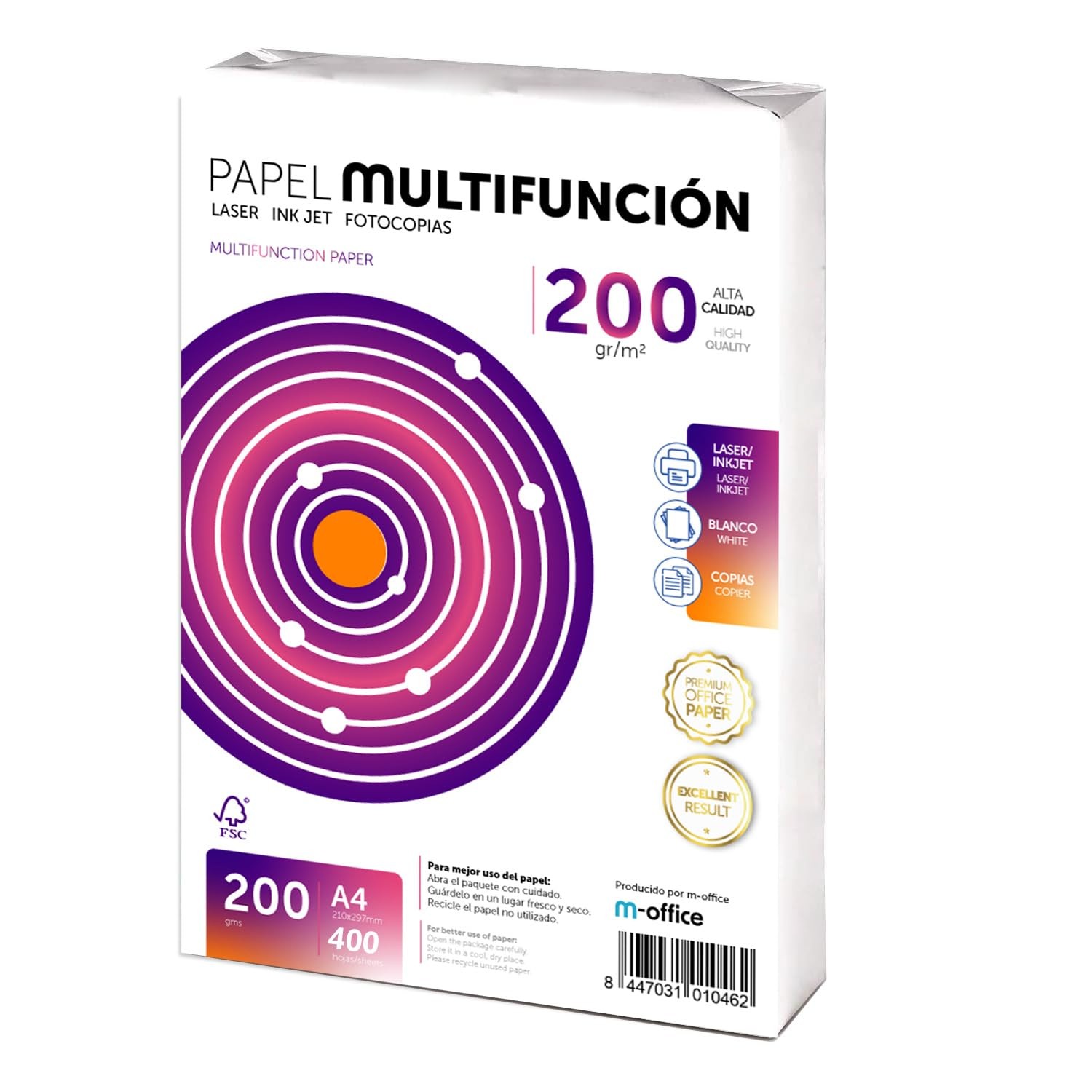 Folios A4, 200g, 200 Sheets, Multipurpose Paper, Printer, Laser and Inkjet Prints…