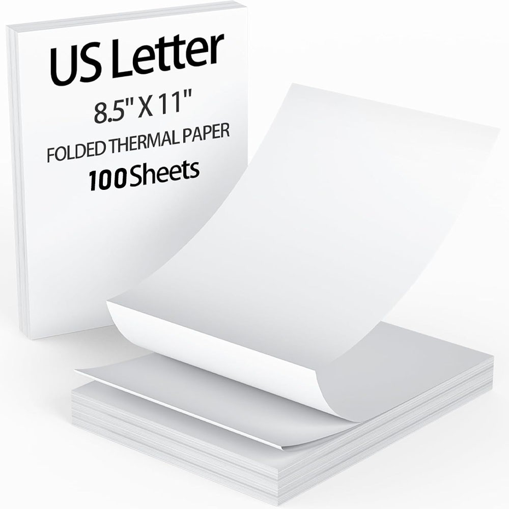 8.5″x11″ 100Sheets Folded A4 Thermal Continuous Paper For M08F M832 Hprt Printer