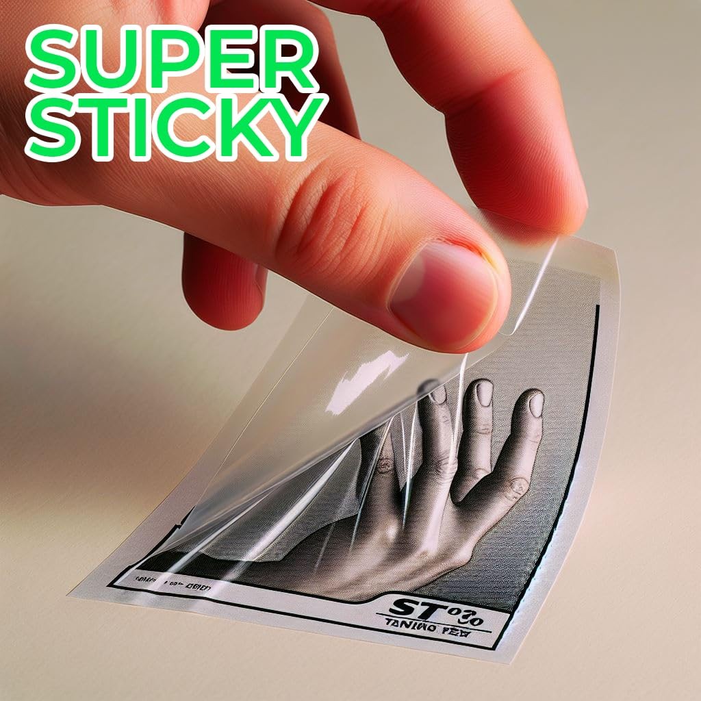 Evergreen Goods Ltd 20 Sheets A4 Transparent Glossy Vinyl Sticker Paper…