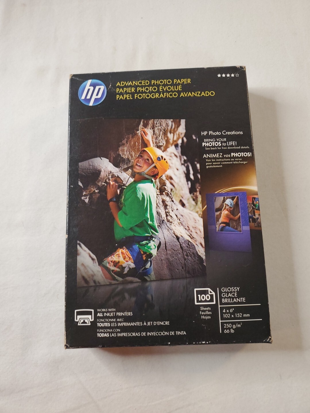 HP Advanced Photo Paper 4”x6” Glossy 100 Sheets Brand New Sealed SHIPS FAST