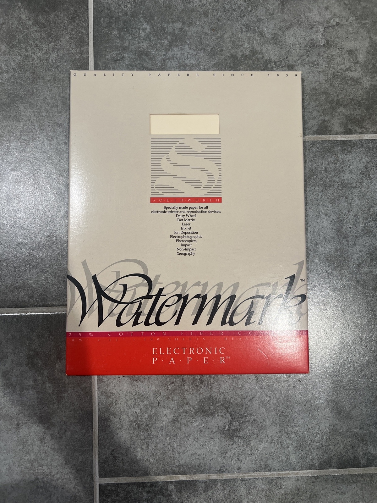 Vintage Heavyweight 25% Cotton Fiber Content Paper 9.5×11 100 sheets