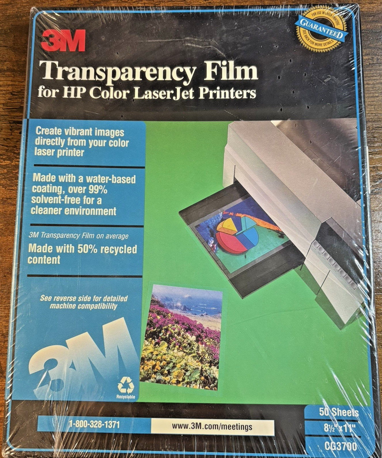 NEW/Sealed 3M Transparency Film Clear 8.5″x11” 50 Sheets HP Laser Printer CG3700