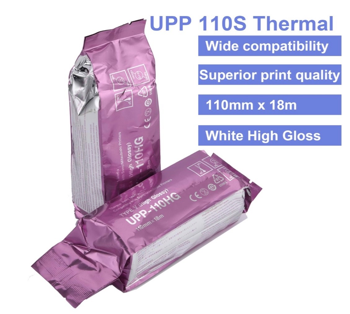 5 Rolls UPP-110HG High Gloss Ultrasound Paper Type V, UPP-110HG Sony Compatible