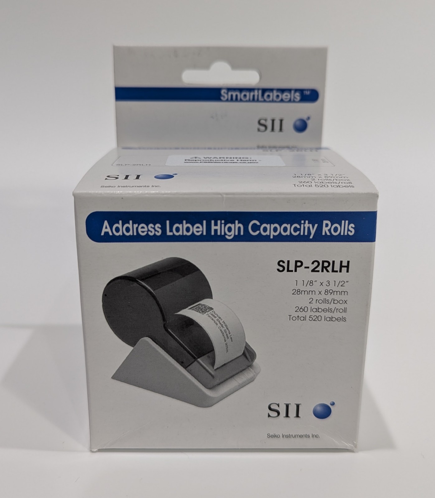 Seiko SLP-2RLH Labels Bulk Lot 6 Boxes (12 Rolls) 1-1/8 x 3-1/2 White 3120ct