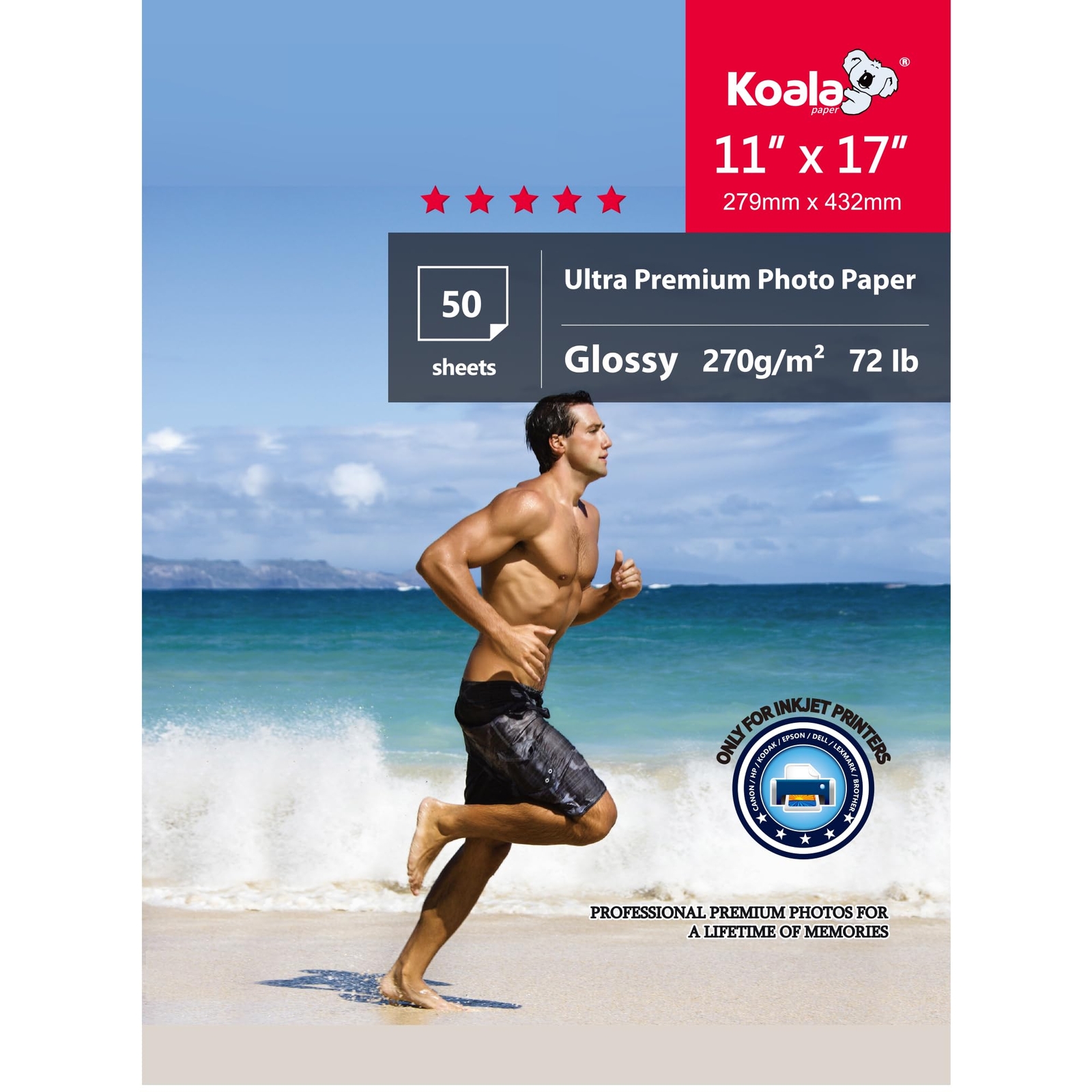 Koala Ultra Premium Photo Paper 11×17 In Glossy Photo Printer Paper for Inkje…