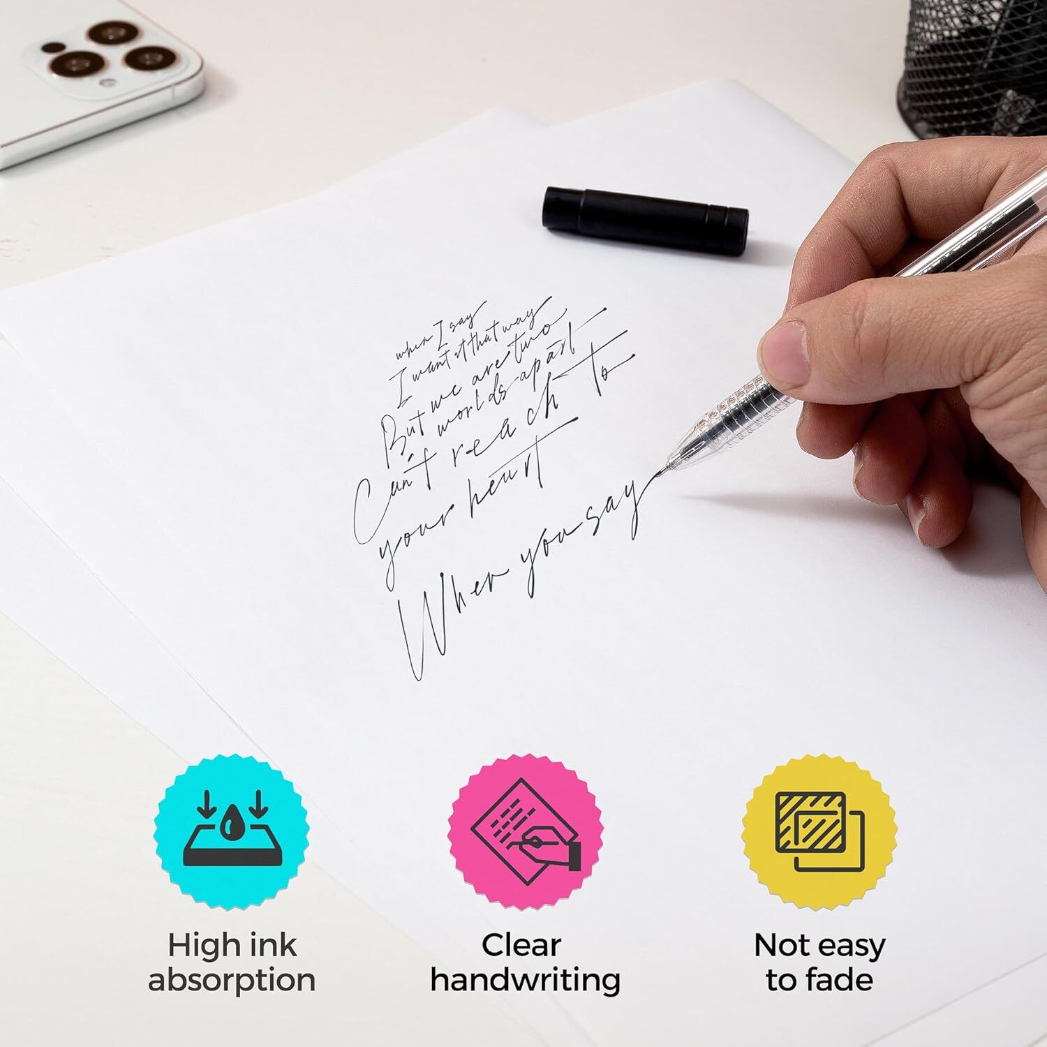 100PCS Vinyl Sticker Paper Glossy Matte Clear Waterproof Printable Inkjet Laser