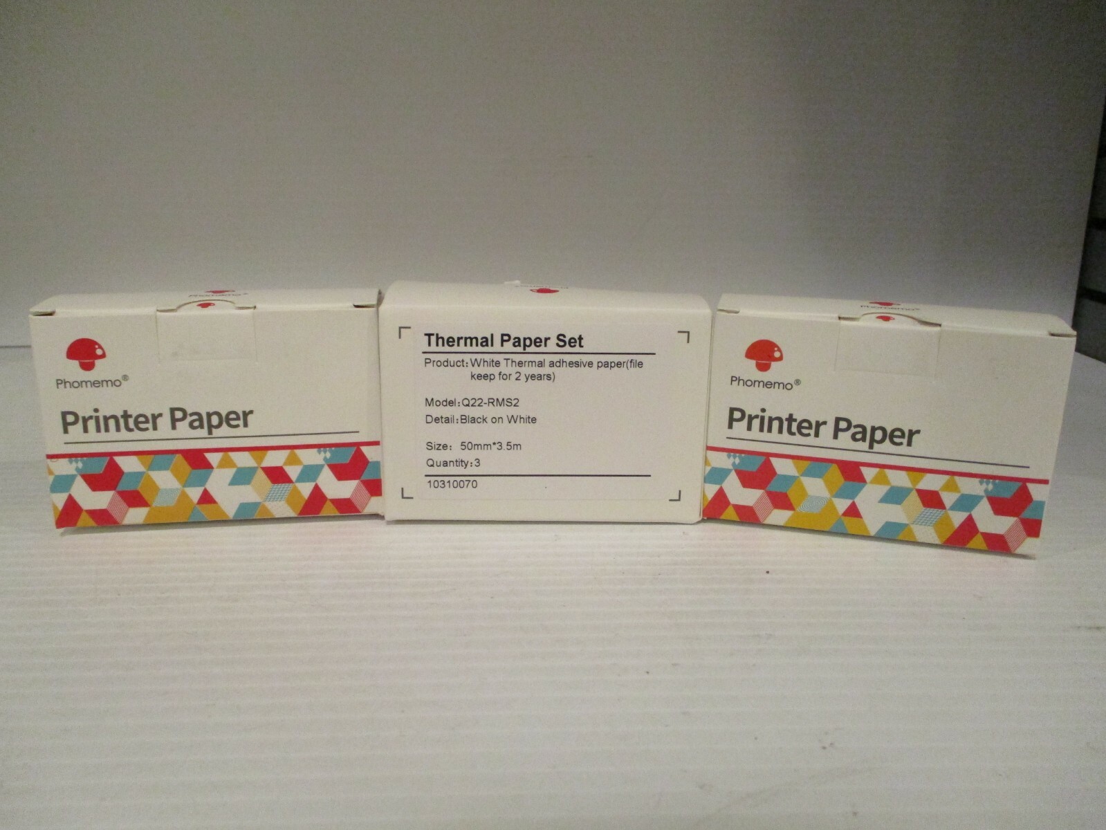 Phomemo Printer Paper Q22-RMs2 Black on White Thermal (9 Rolls)