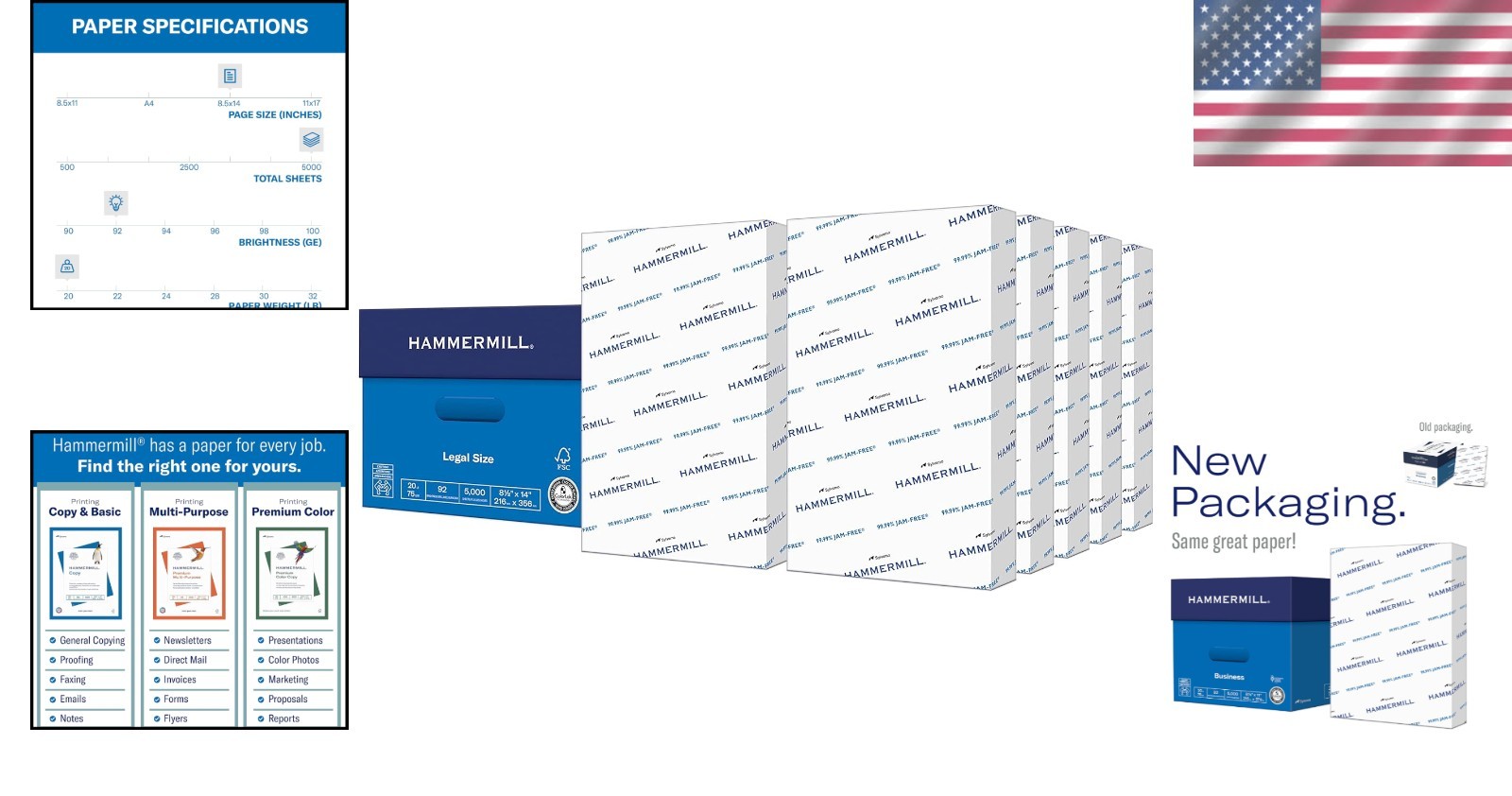 Archival 8.5×14 Legal Printer Paper 5000 Sheets 20lb 92 Bright Acid-Free Ivory