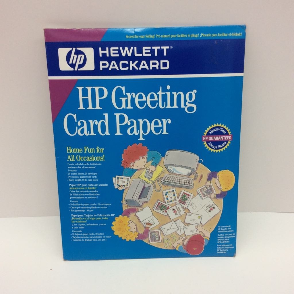 Hewlett Packard HP Greeting Card Paper Open Box Unused