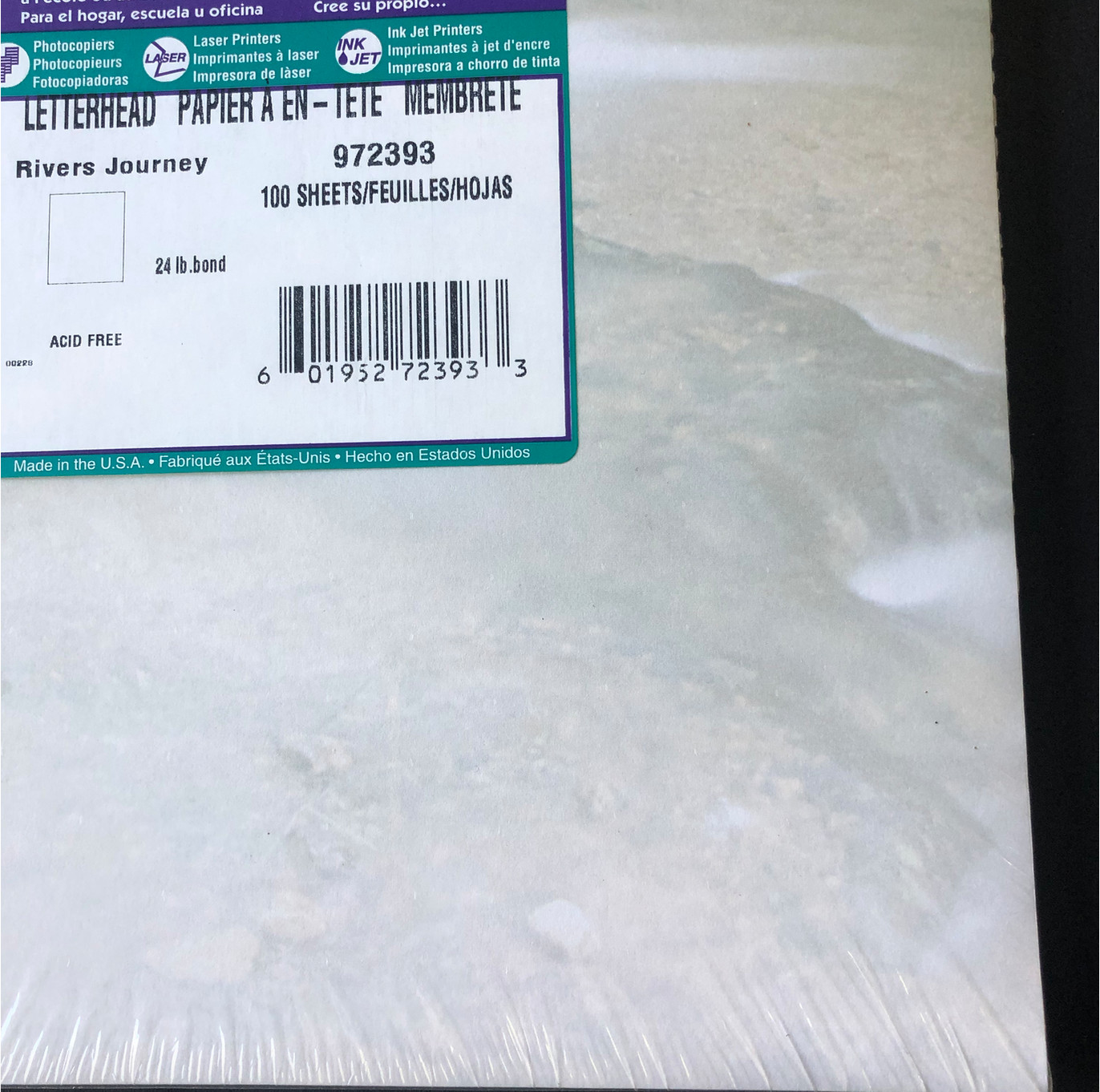 GREAT PAPERS Letterhead Rivers Journey 100 Sheets Sealed Package Acid Free New