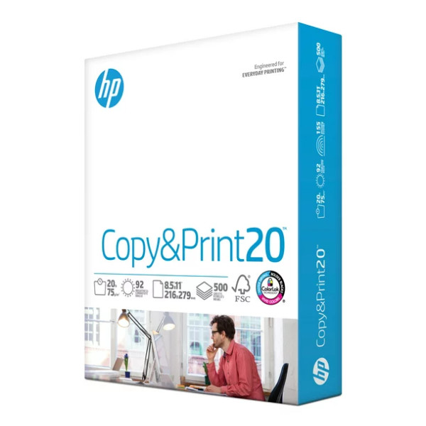 HP Printer Paper Office 20 8.5” X 11” Copy Print Letter Size 1 Ream 500 Sheets