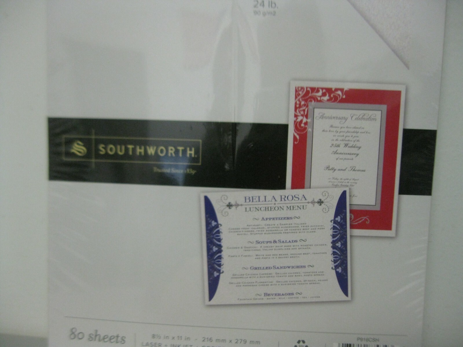 Southworth 24 lb Gray Granite Laser Ink Jet Printer Paper, 80 Sheets
