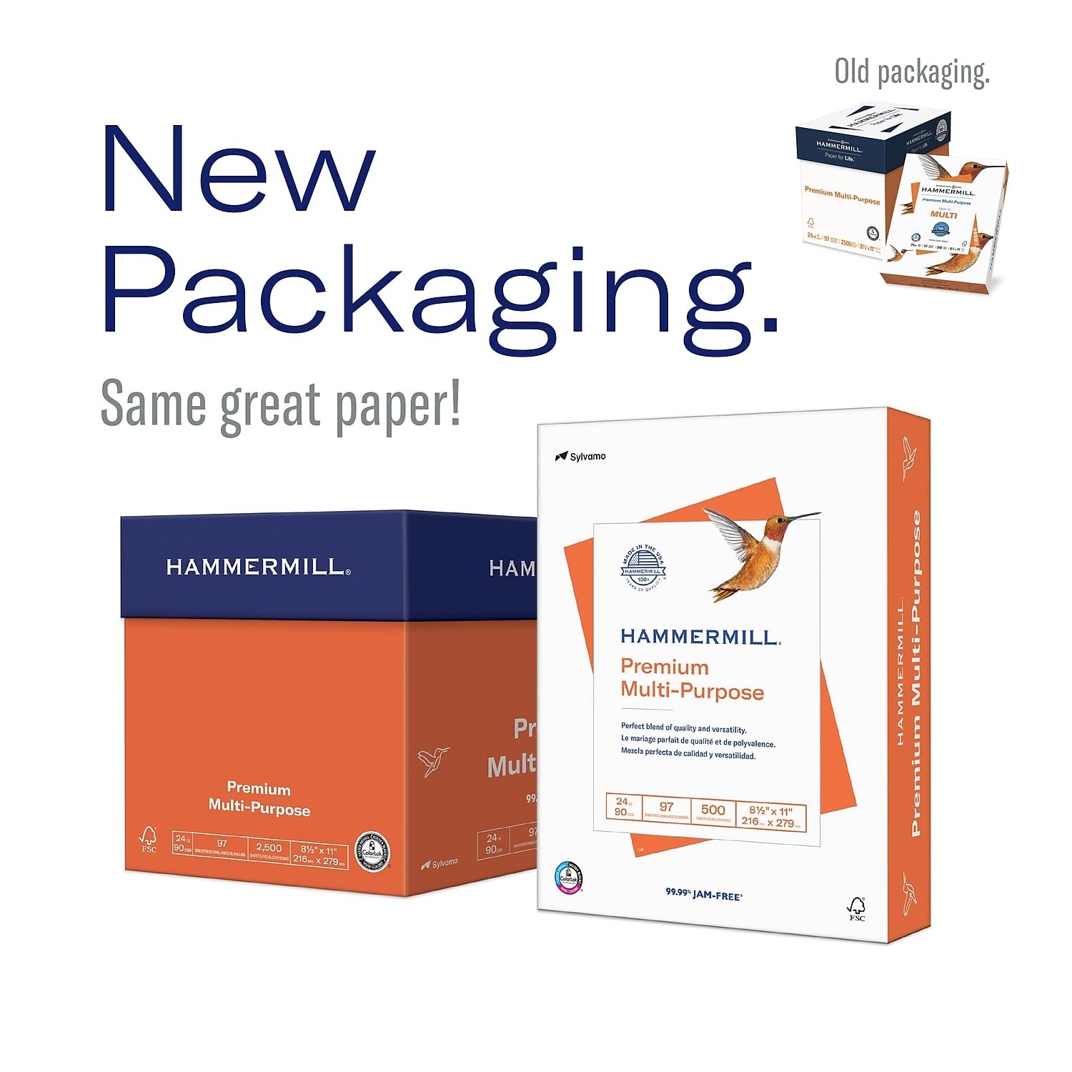 Hammermill Printer Paper, Premium Multipurpose 5 Ream | 2500 Sheets, White
