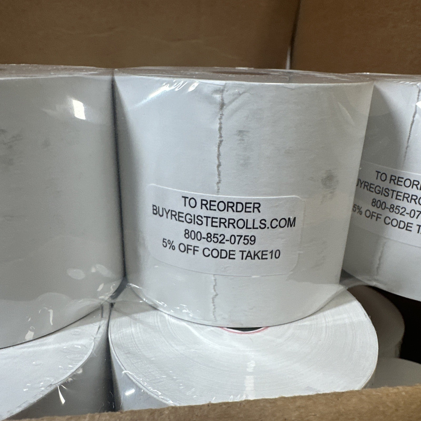 2-1/4 x 230′ 1-Ply thermal paper rolls 2.25 x 230, Case of 48