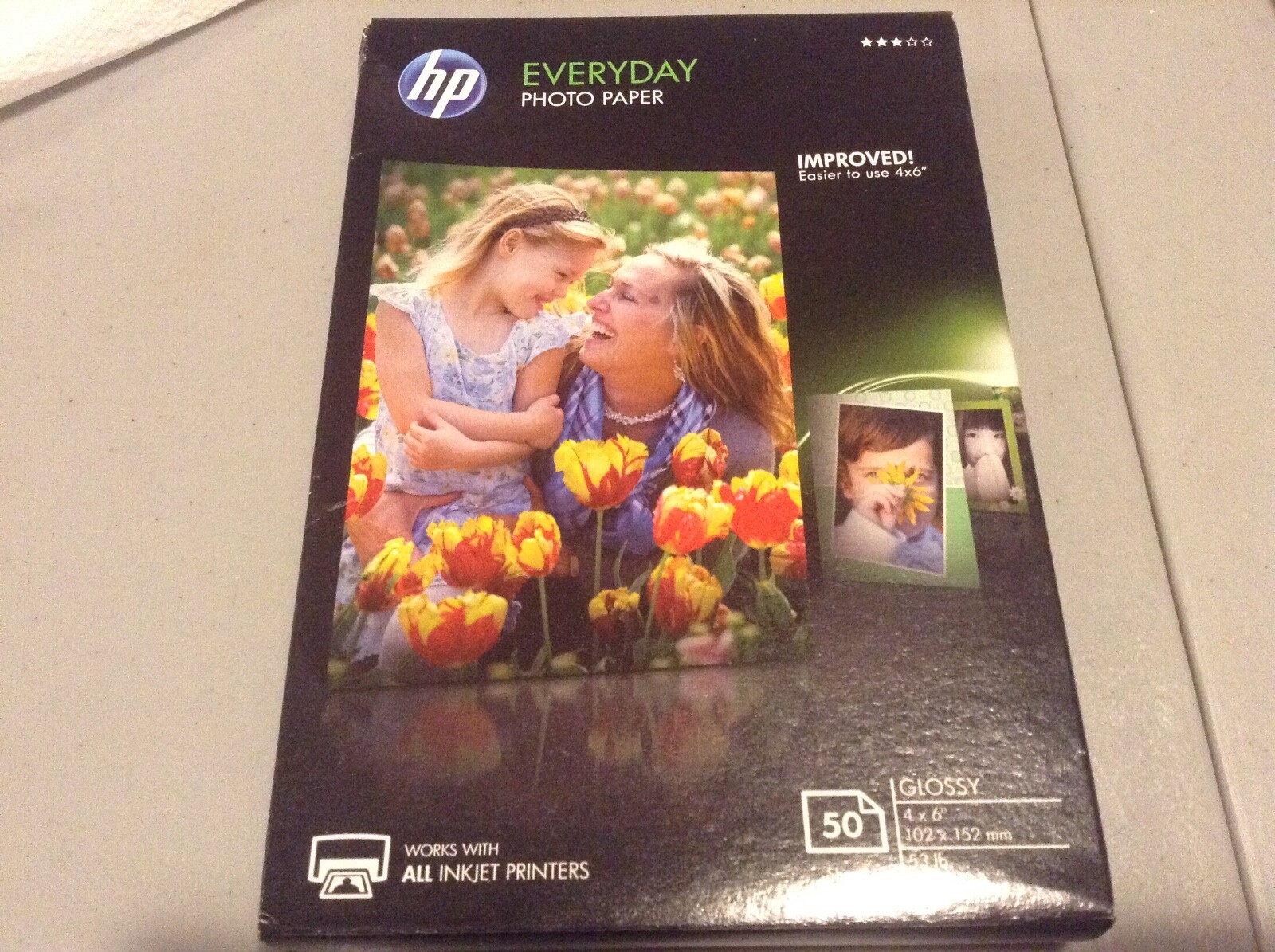 NEW Genuine HP Everyday Photo Glossy Paper 4 X 6 – 50 Sheets (CR758A)