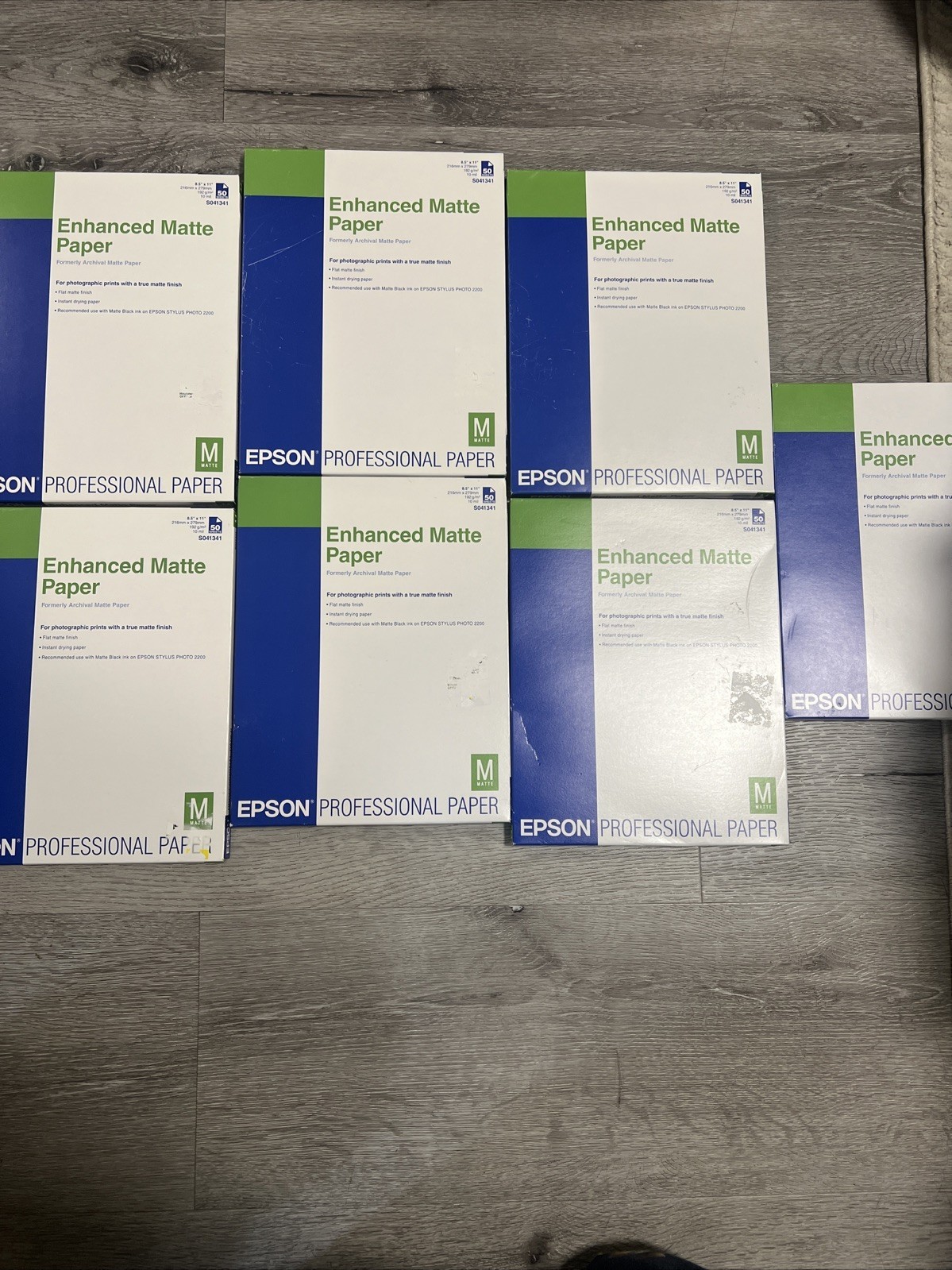 Epson Enhanced Matte Paper 8.5″ x 11″ 50 Sheets True Finish Lot Of (7)