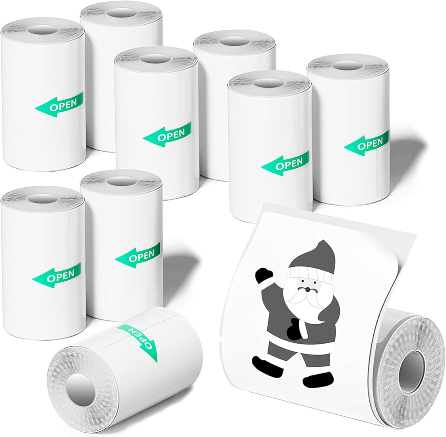 10 Rolls Mini Thermal Printer Sticker Paper, 57 X 25Mm, Mini Pocket Printer Stic