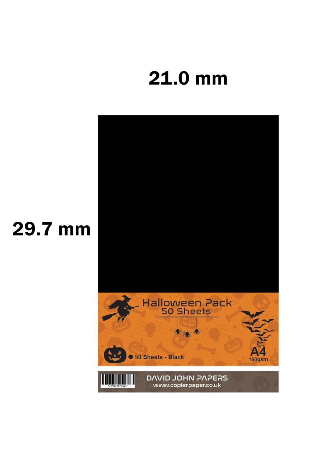 Craft Paper, A4, 160gsm, Black, 50 Sheets