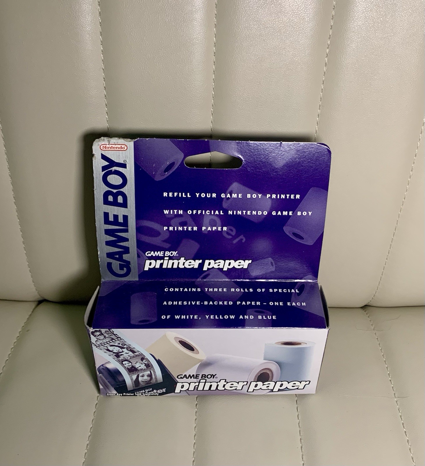 NEW Sealed Game boy Color PRINTER PAPER 3 ROLLS refill carton box by Nintendo