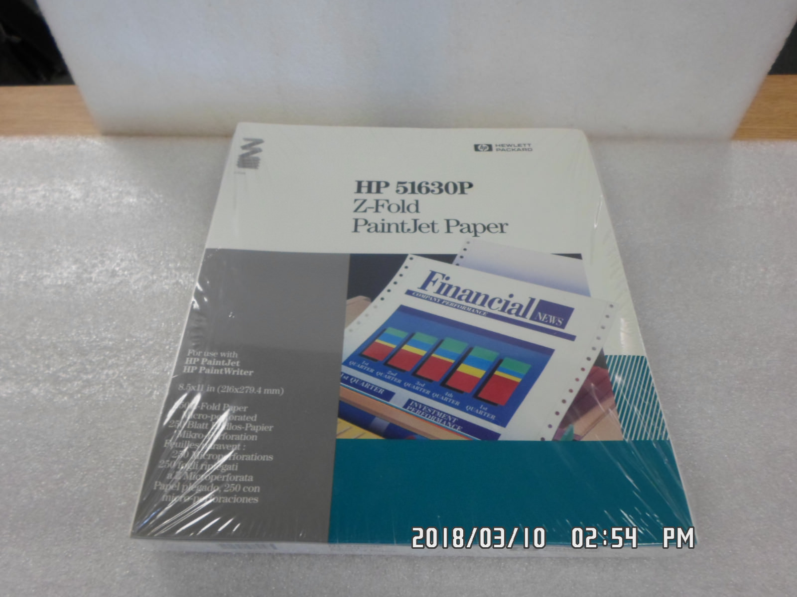 New HP 51630P Z-Fold PaintJet Paper