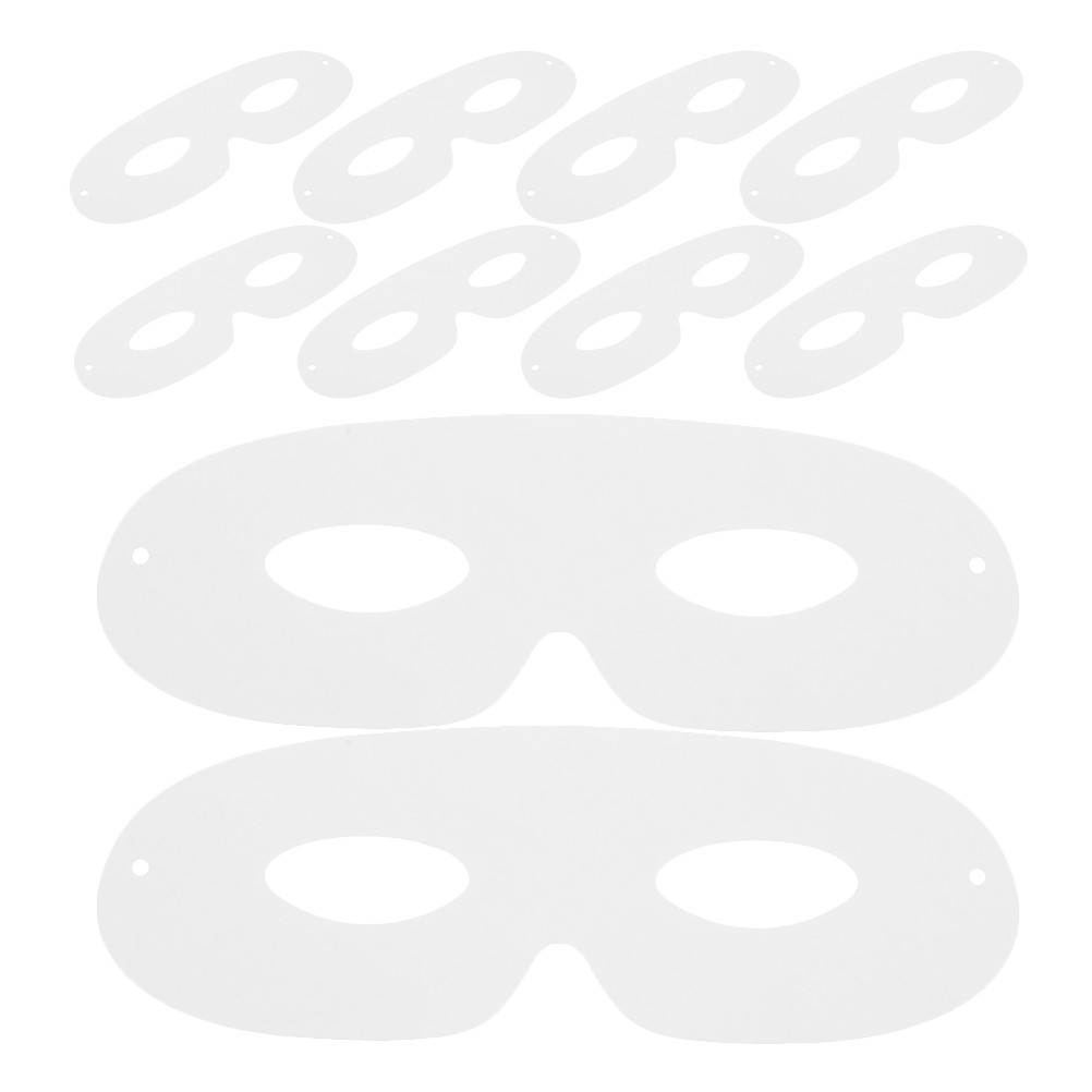 40Pcs Reusable Blank White Paper Masks for DIY Masquerade Party Crafts