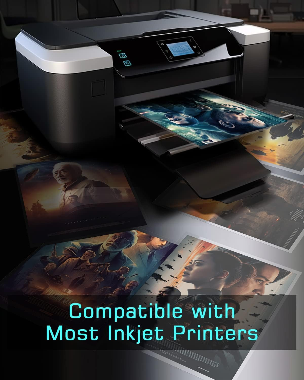 Colemoly Transparent Paper 30 Sheets Inkjet Transparency Film Inkjet Printer