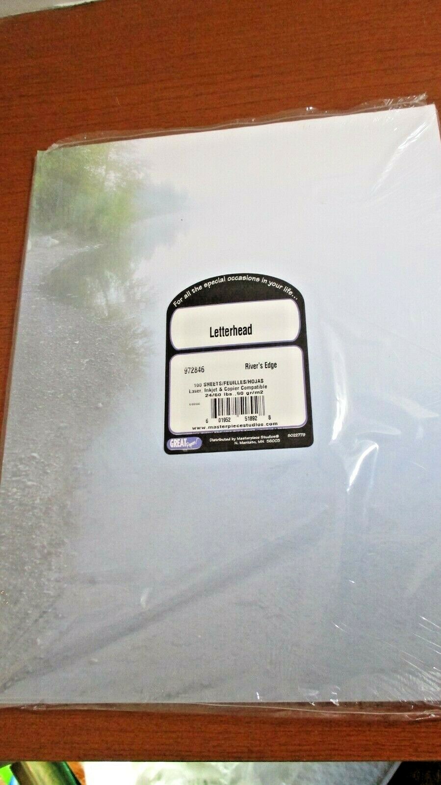 MASTERPIECE STUDIOS~24 Sheets RIVER’S EDGE Computer LETTERHEAD PRINTER PAPER