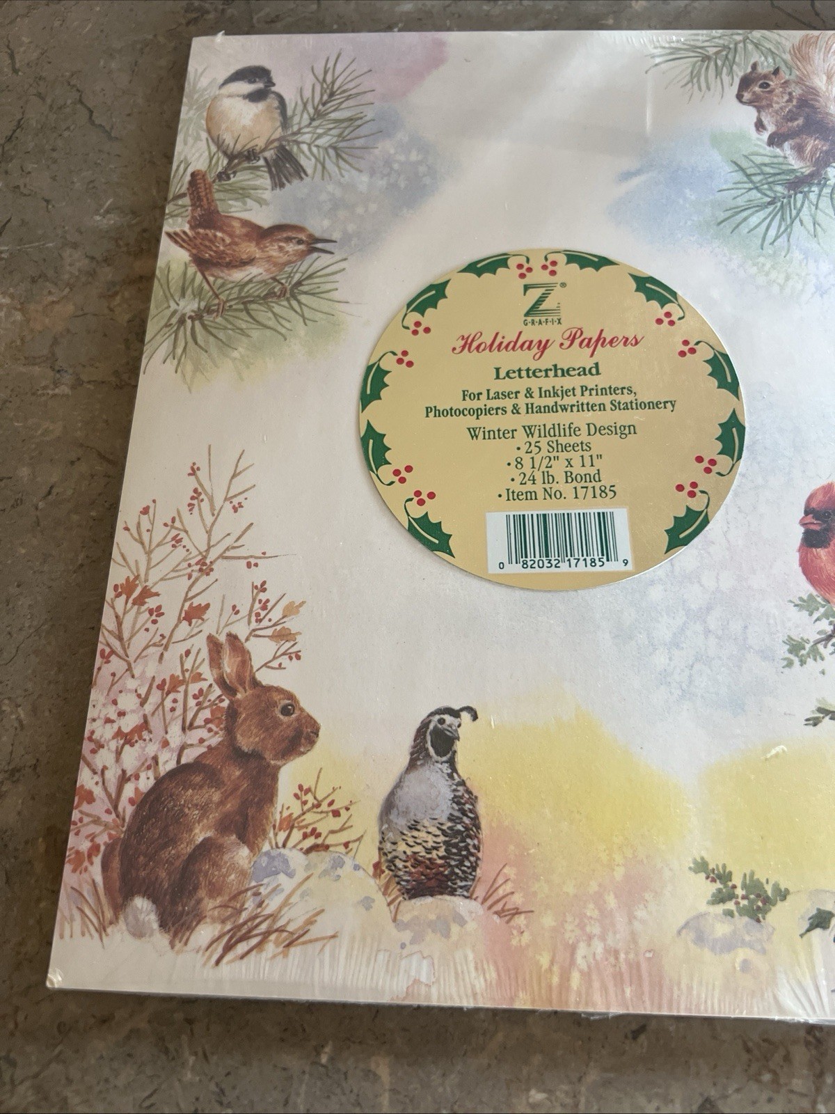 Vintage Z GRAFIX~100 Sheets of 8.5″x11″ Winter PAPERS for LASER & INJET