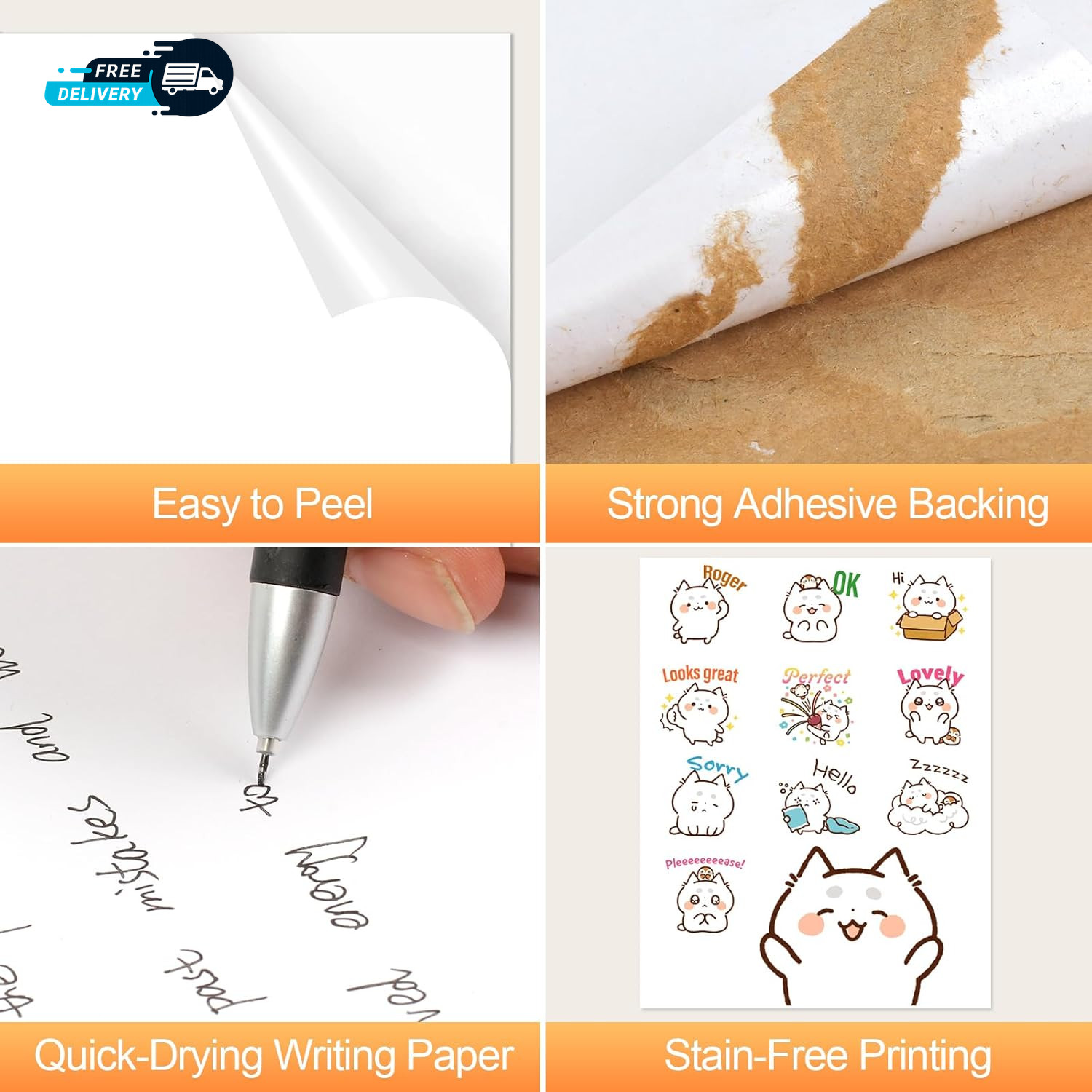 Printable Sticker Paper for Inkjet Printer 40 Sheets 8.5″X11” Matte Sticker