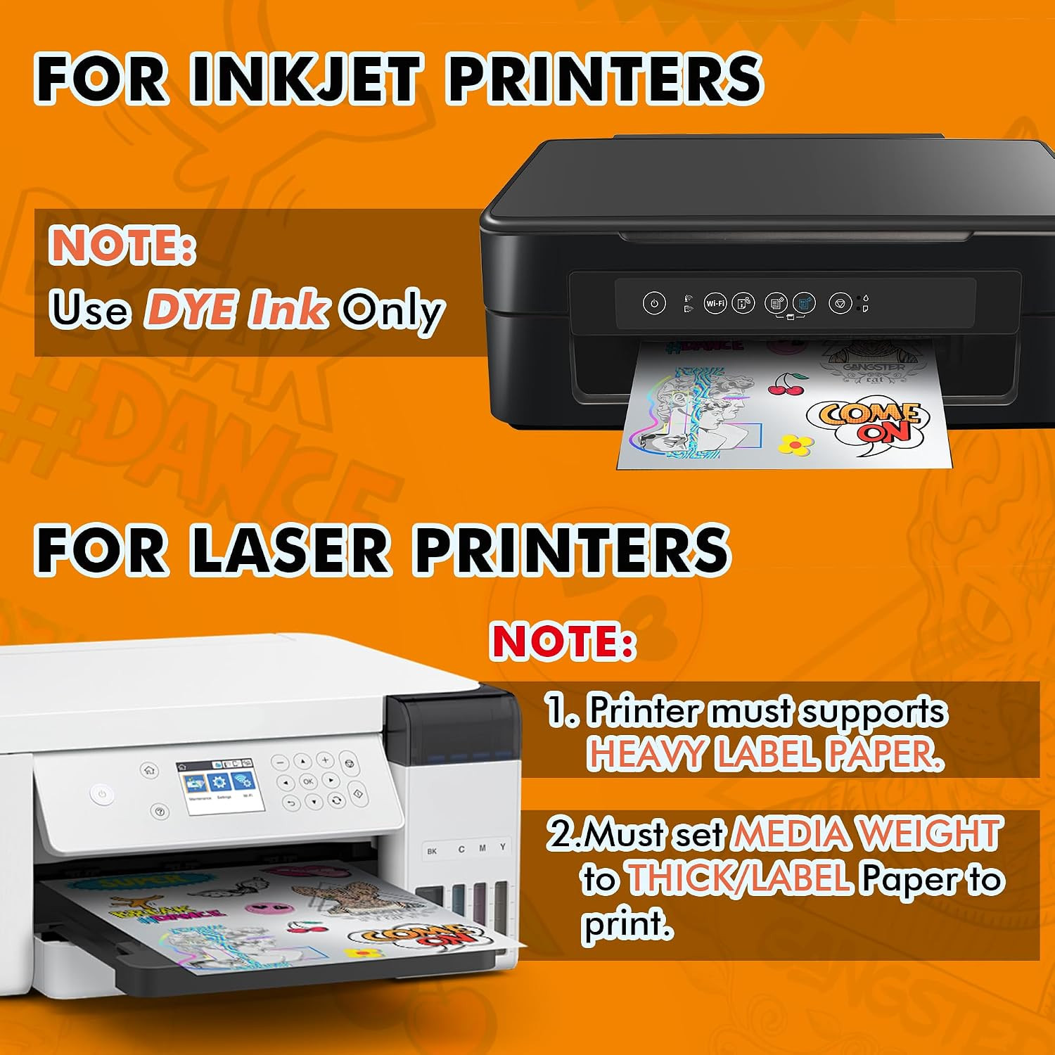 Printable Silver Vinyl Sticker Paper for Inkjet and Laser Printers – 20
